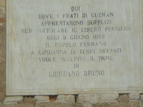 Anonymous, Plaque to  Giordano Bruno_6