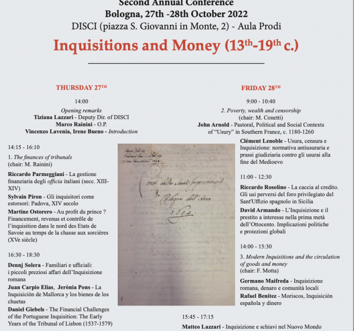 Inquisitions and money (13th – 19th c.)